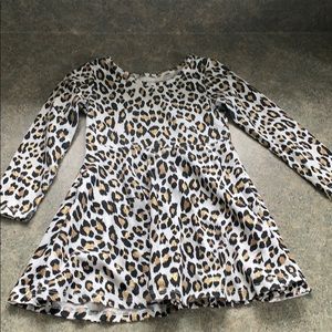 Cheetah Print Skater Dress 3t